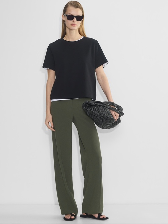 Aritzia Pants - Aritzia Babaton Agency Pant - Mirror Crepe in Dark Olive